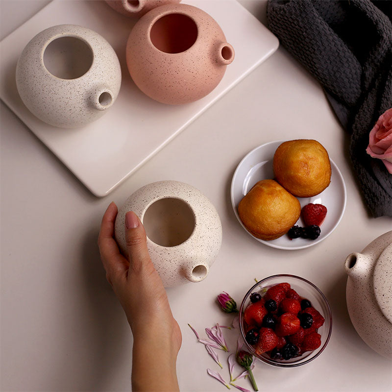 taza matte rosa moteado
