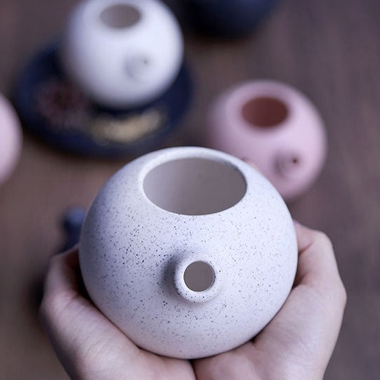 taza matte blanco moteado