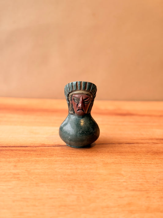 Jarrita de barro pulido verde