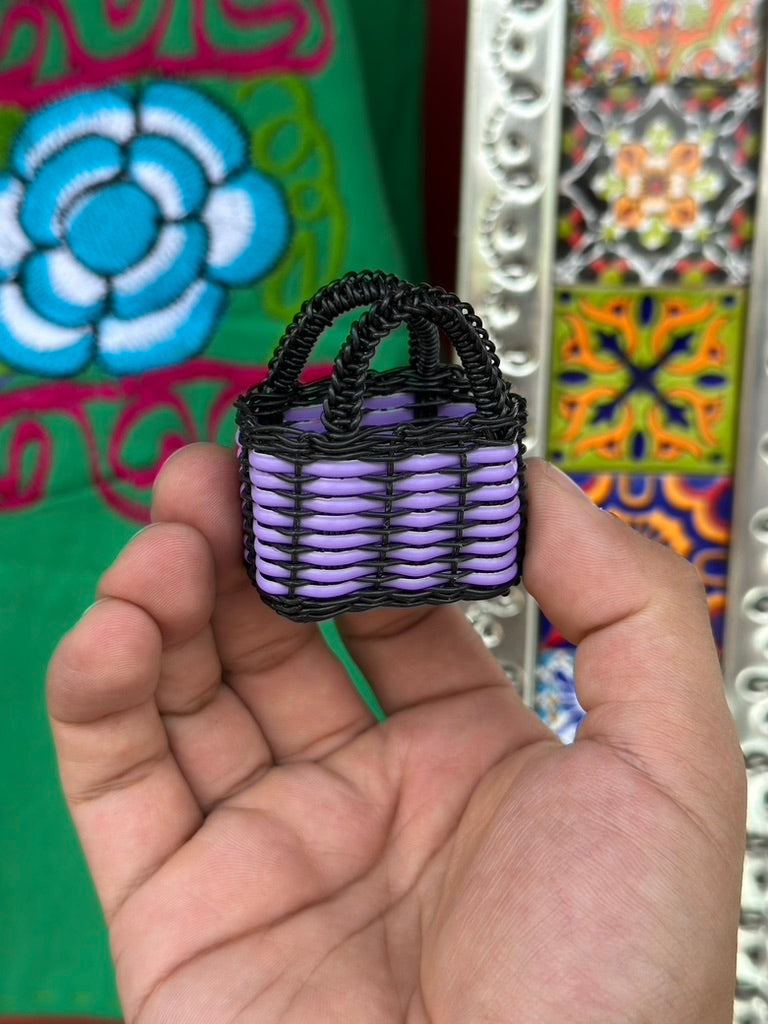 Bolsas de mimbre miniatura