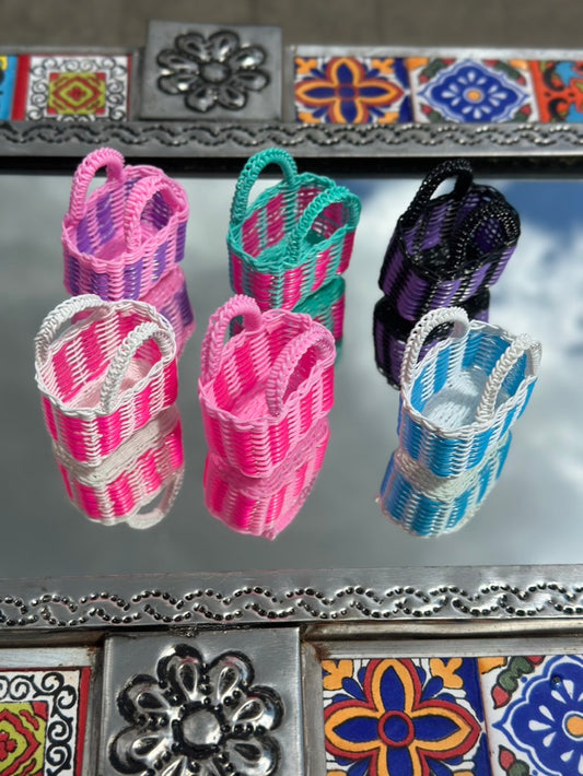 Bolsas de mimbre miniatura