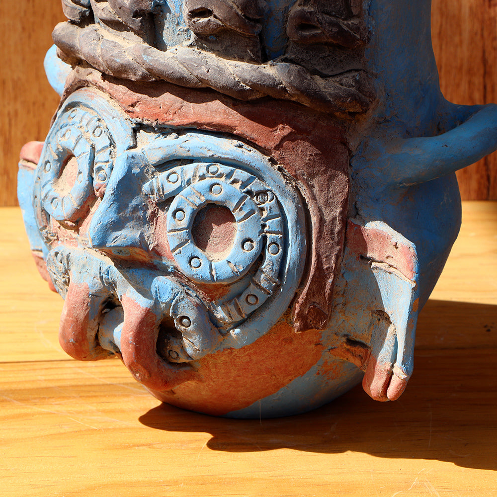 Vasija con máscara de Tláloc