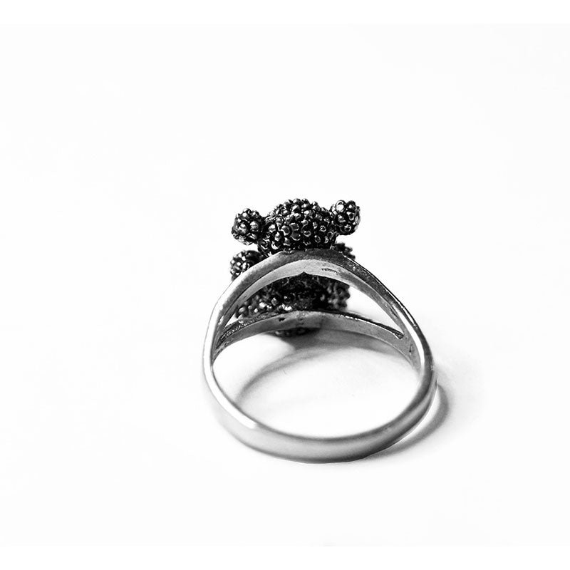 anillo oso azul