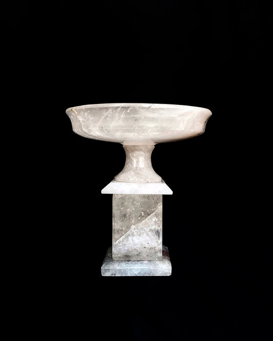 Caliz de cuarzo blanco