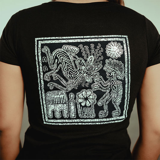 playera negra ritual reflejante