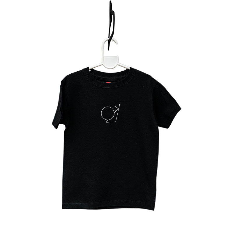 playera caracol niño 8-10 años negra