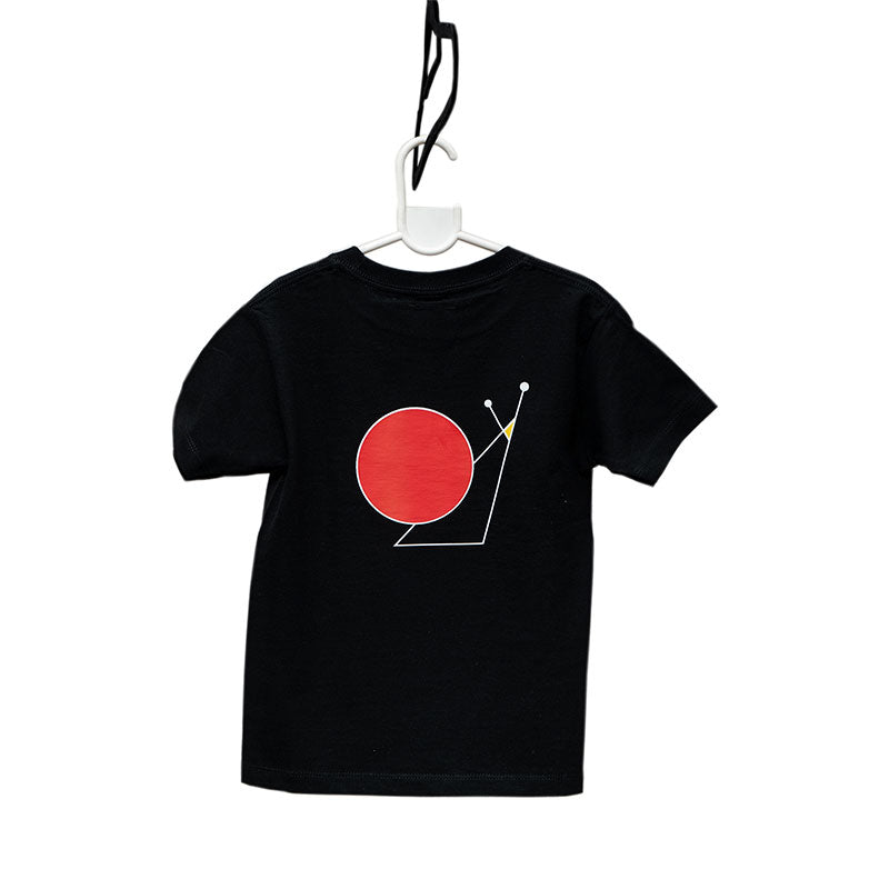 playera caracol niño 8-10 años negra