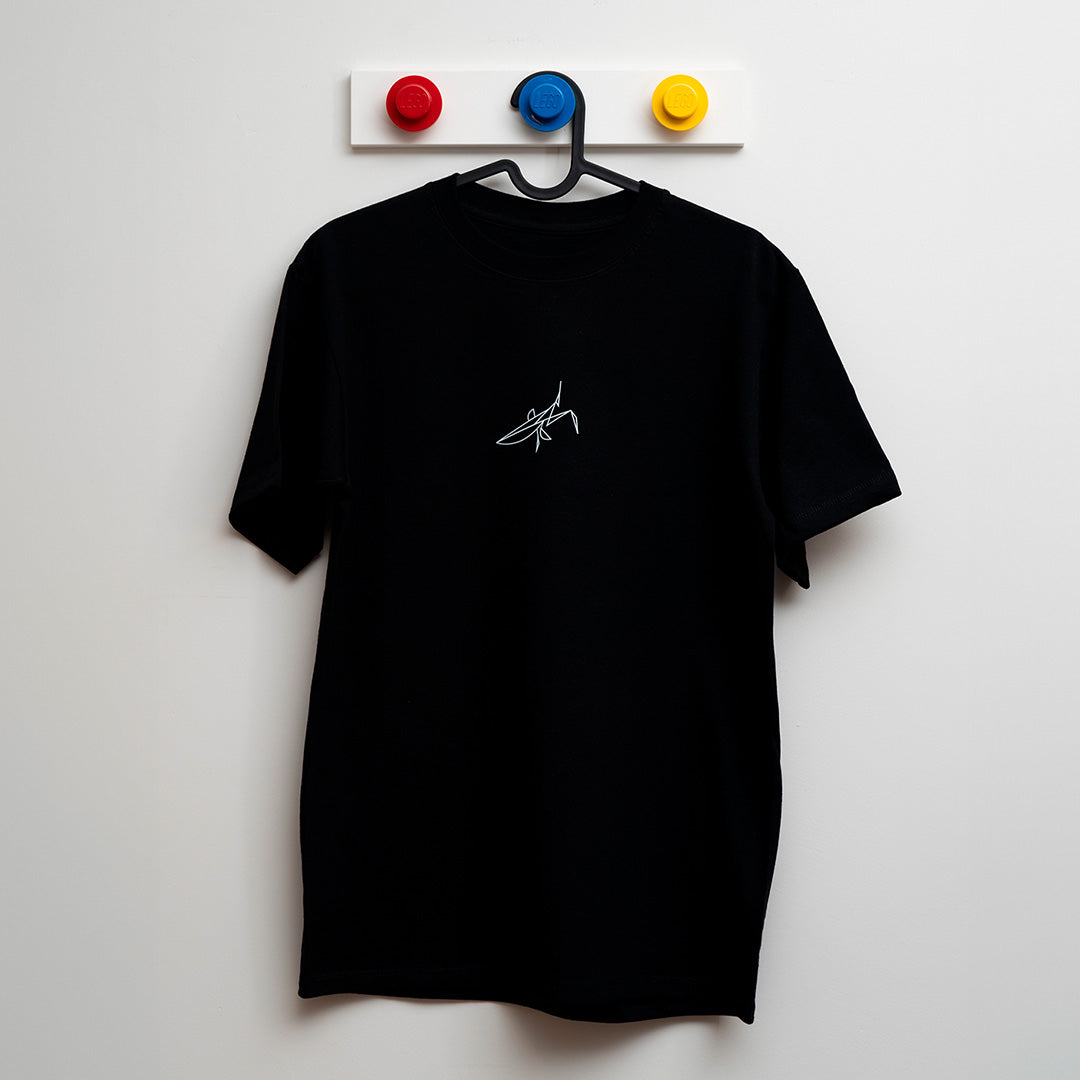 Playera mantis orquídea negra