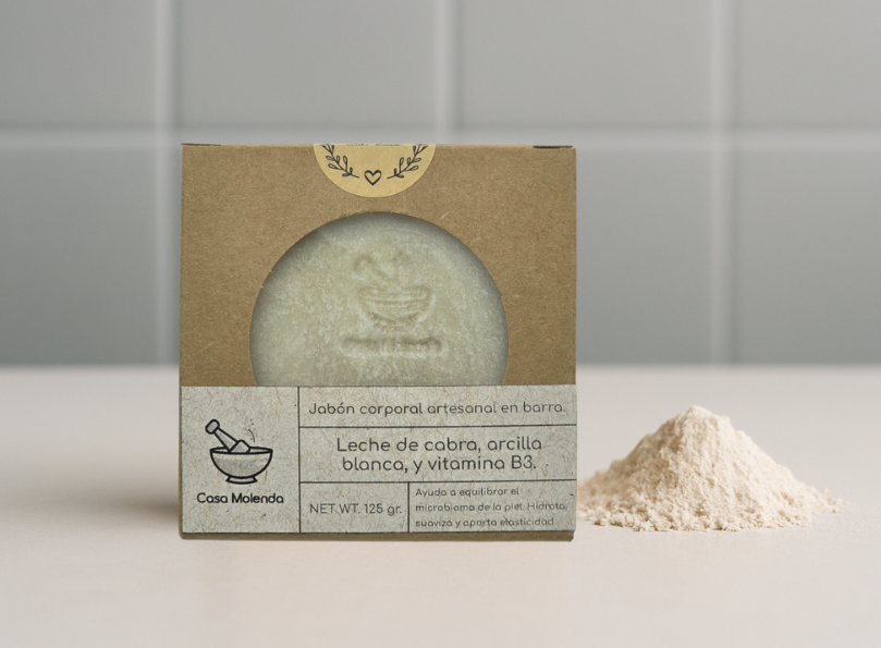 Jabón artesanal leche de cabra y vitamina B3