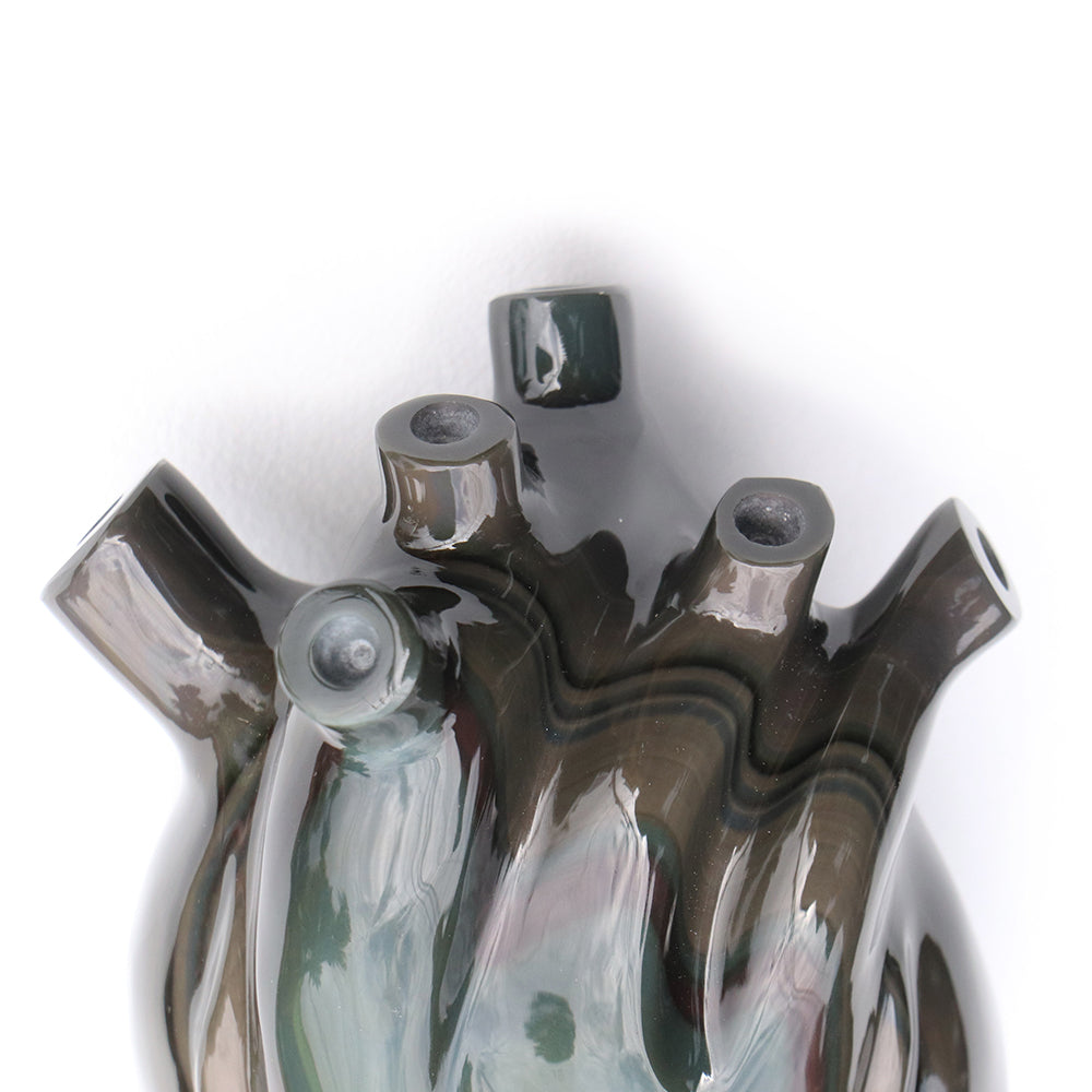 Corazón obsidiana arcoíris