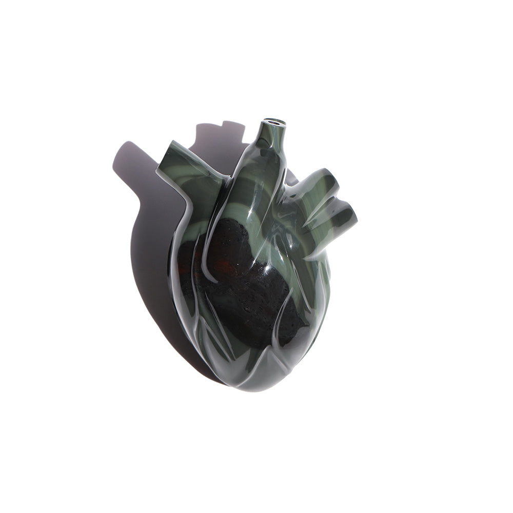 Corazón obsidiana verde 2
