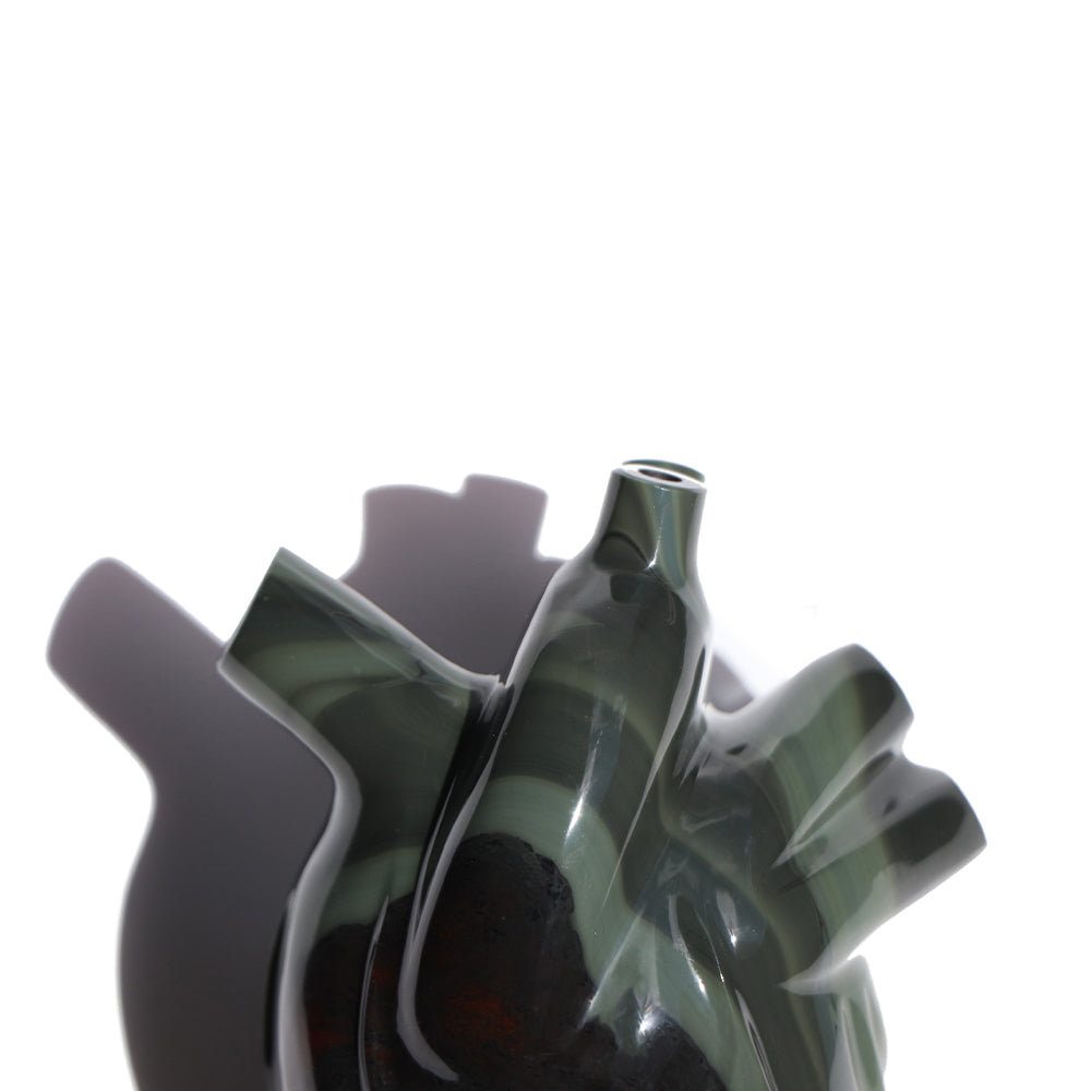 Corazón obsidiana verde 2