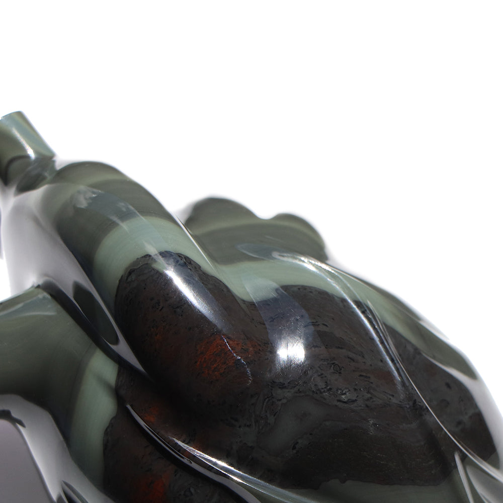 Corazón obsidiana verde 2