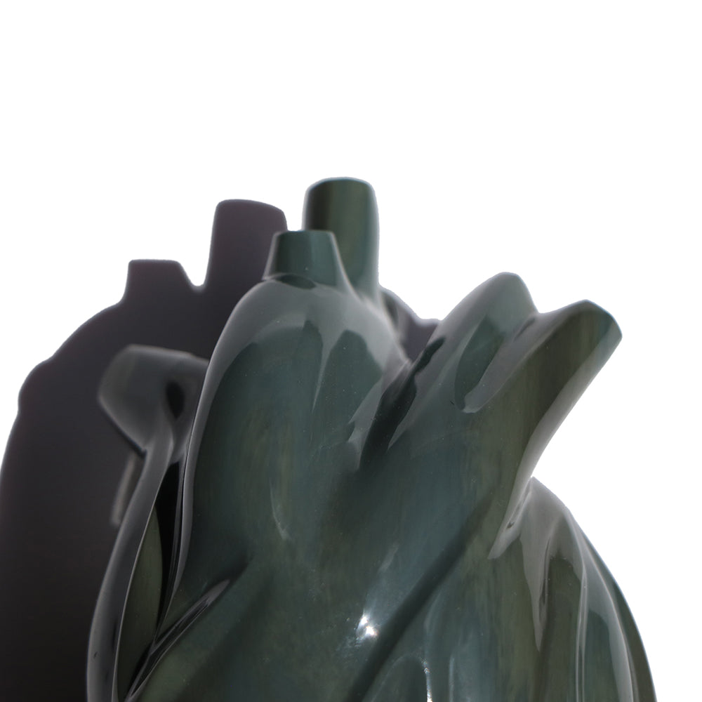 Corazón obsidiana verde 3