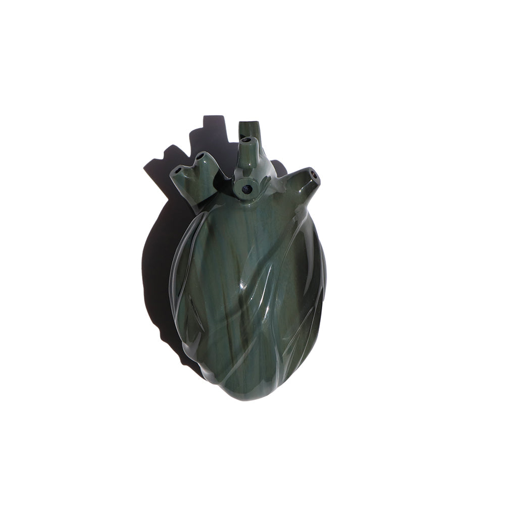 Corazón obsidiana verde 3