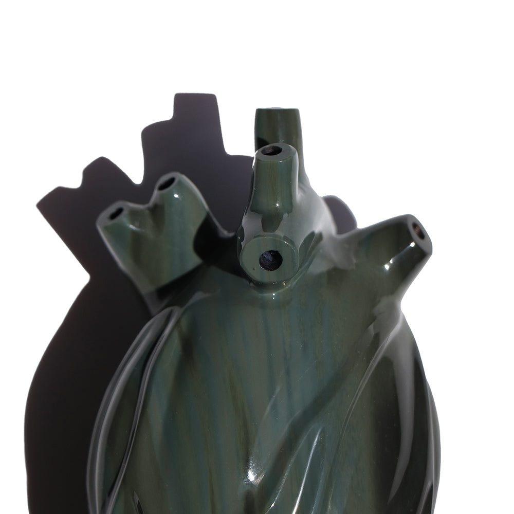 Corazón obsidiana verde 3