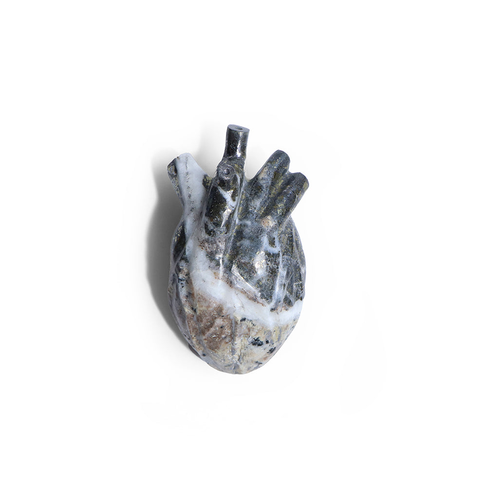 Corazón de pirita y cuarzo