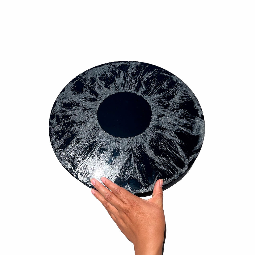 Espejo de obsidiana con iris