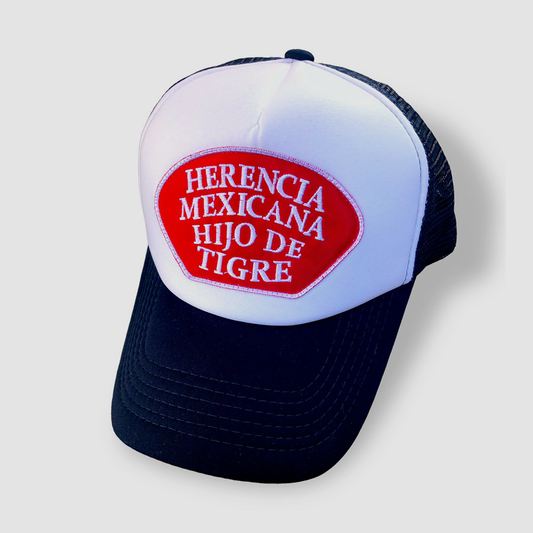 gorra herencia mexicana azul con blanco
