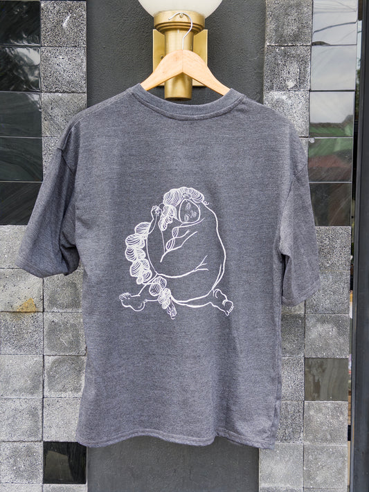 playera bordadora gris/blanco