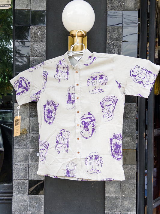 camisa mascaras gris