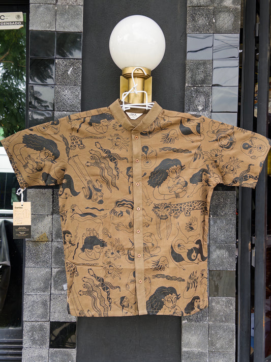 camisa creación verde militar