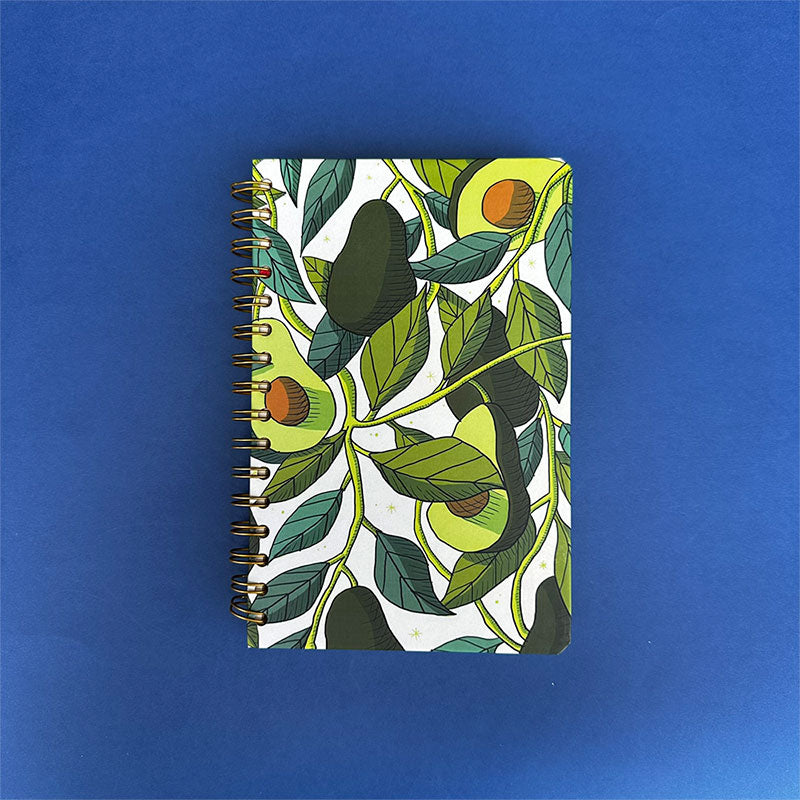 libreta pasta dura con espiral aguacate