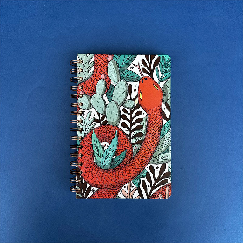 libreta pasta dura con espiral tenochtitlán