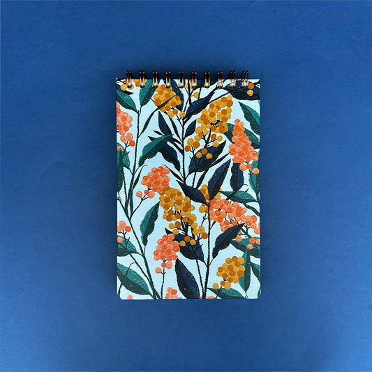 libreta pasta dura con espiral vertical jardín