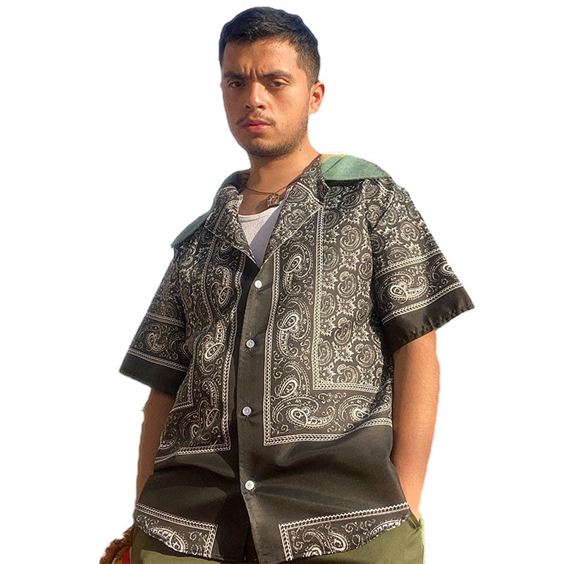 camisa paliacate con virgen negro - Main Image