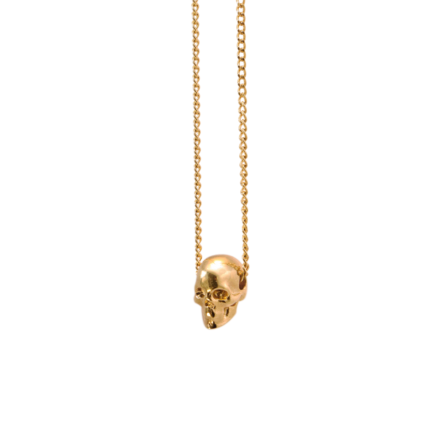 dije cráneo mini chapa de oro
