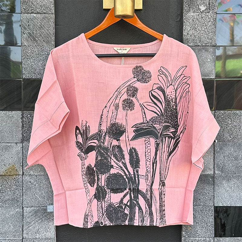 kimono flores secas rosa