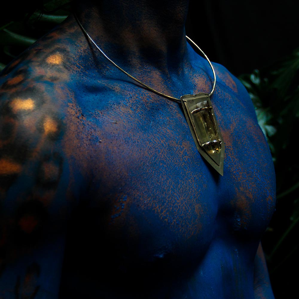 Collar de cuarzo limón
