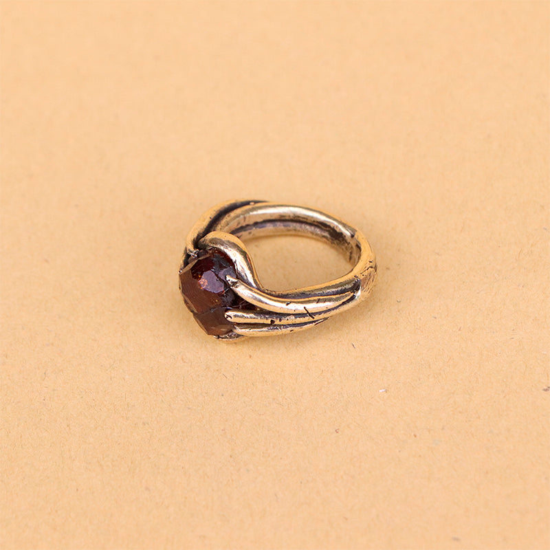 anillo granate bronce
