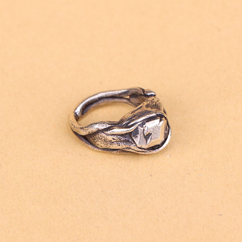 anillo granate bronce