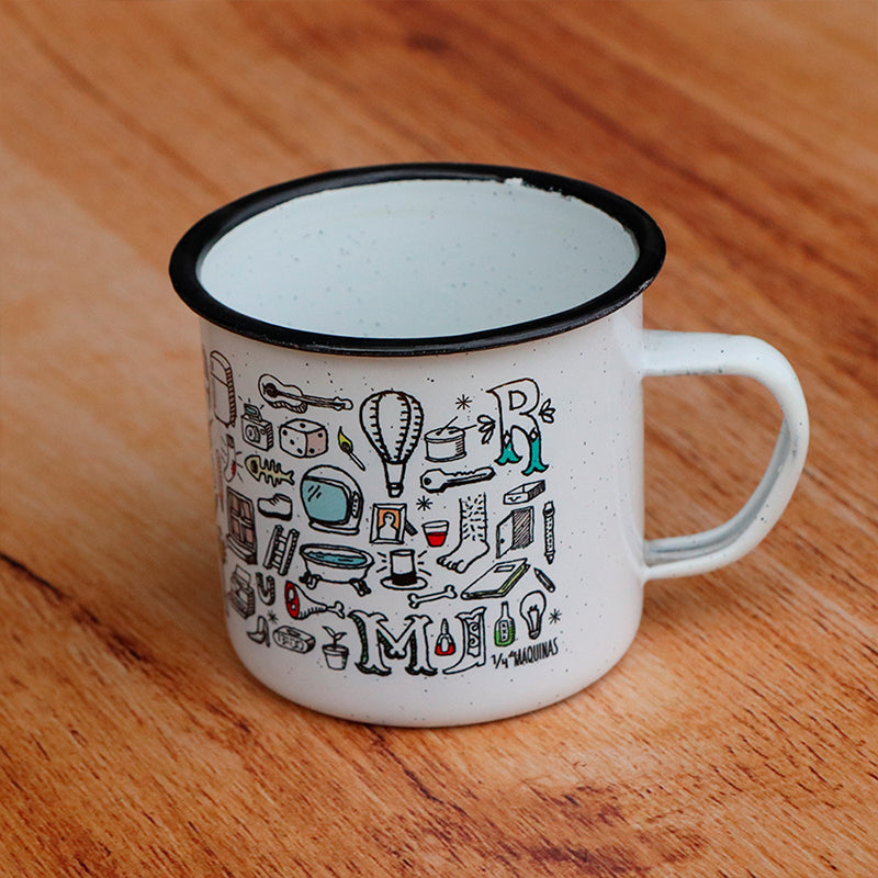 taza de peltre objeto