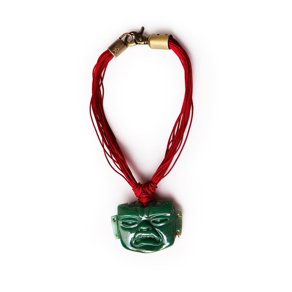 Máscara de aventurina con aretes