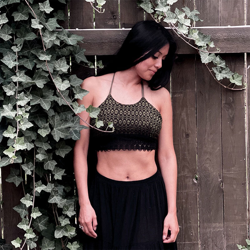 top itzel negro con verde