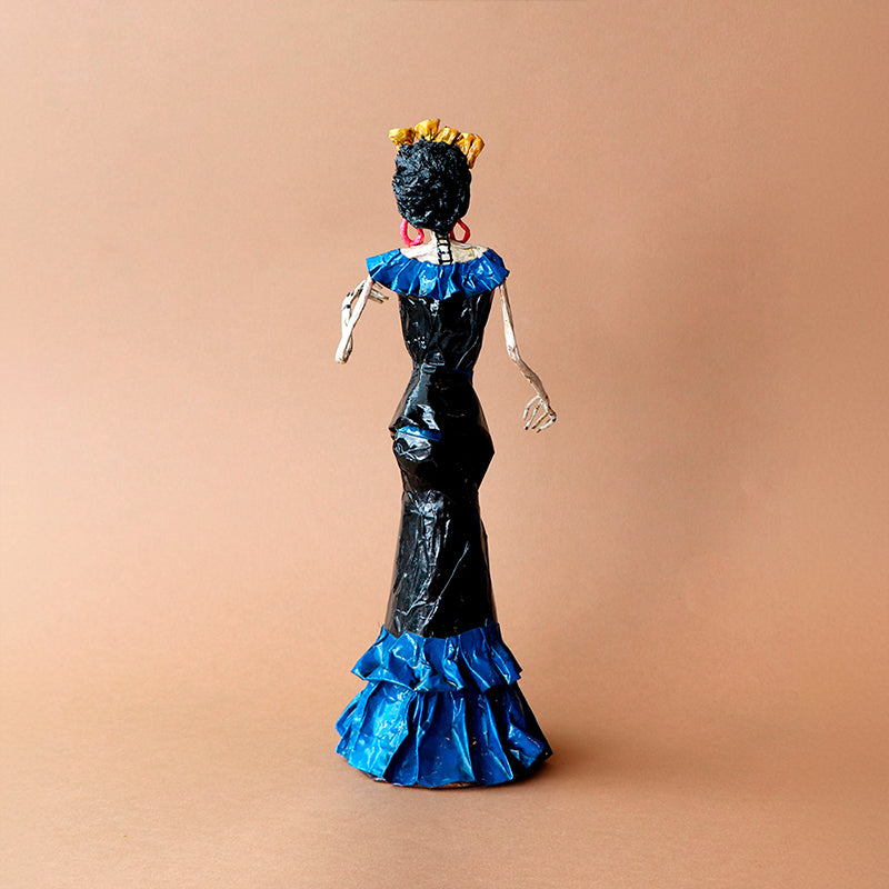 catrina con diadema de flores
