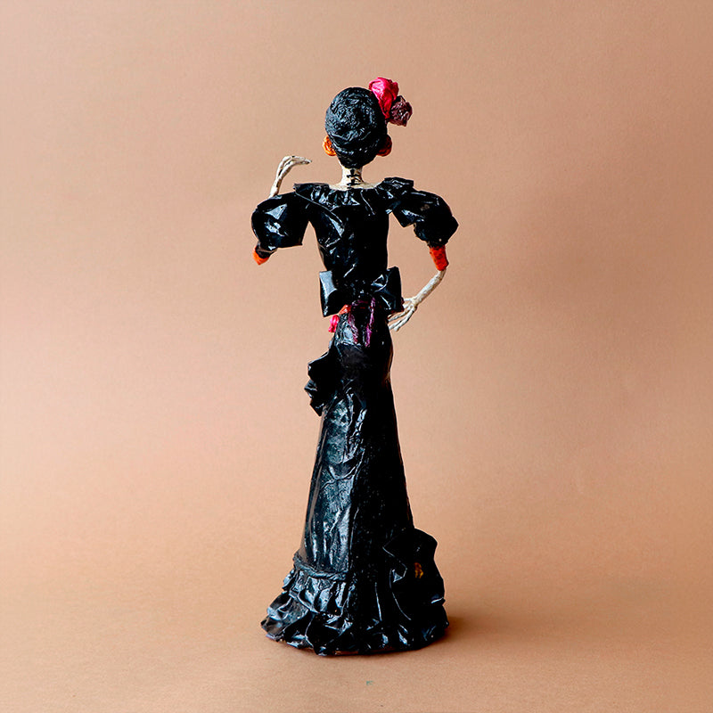 catrina con vestido negro