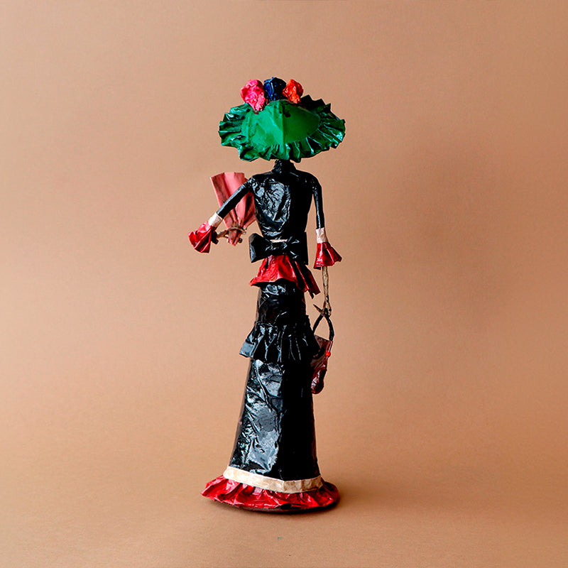 catrina con abanico