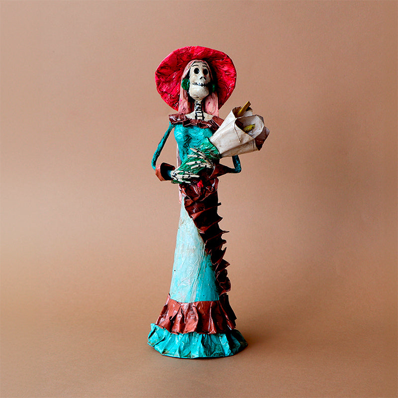 catrina con flores