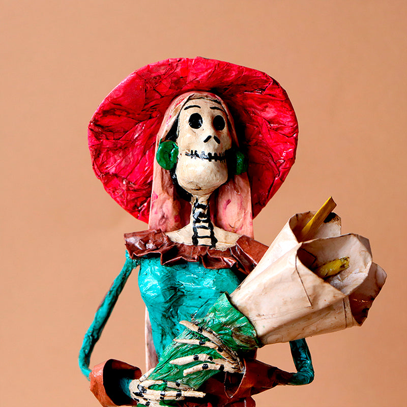 catrina con flores