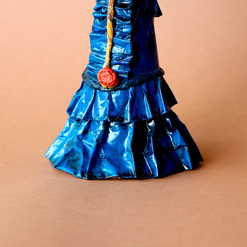 catrina con vestido azul