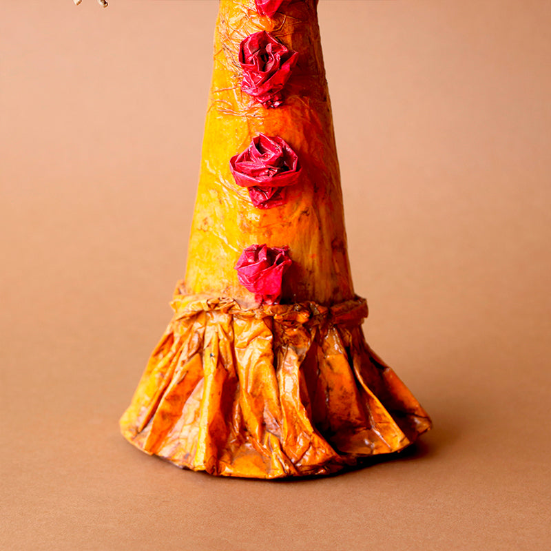 catrina con vestido con flores