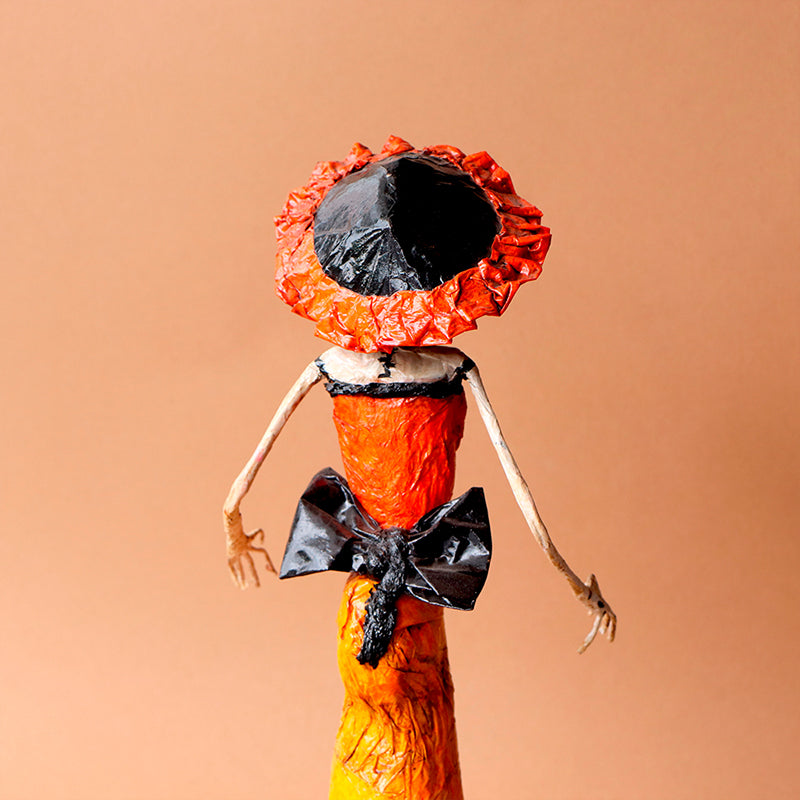 catrina con vestido con flores