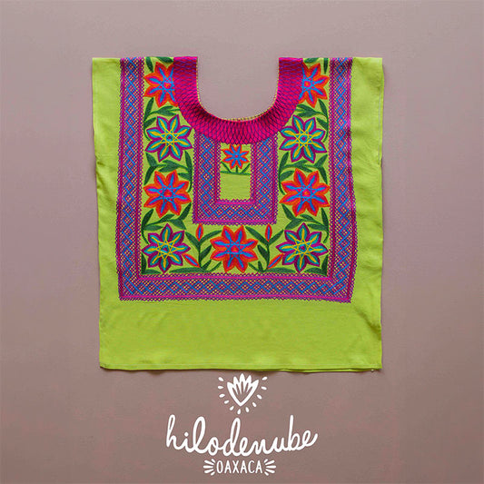 huipil flor antigüa neón