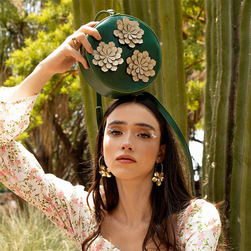 crossbody redonda barro verde