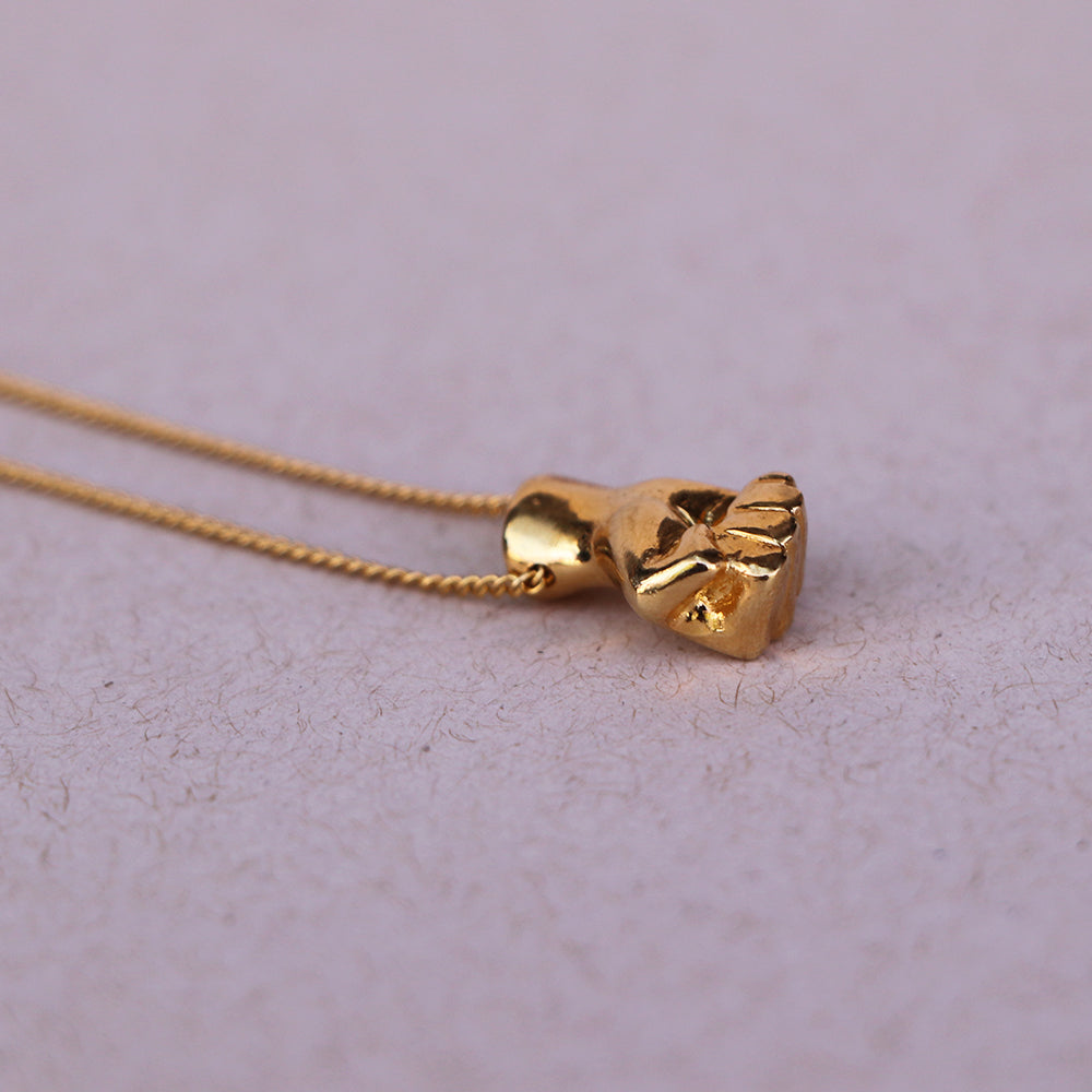 Mute collar power chapa de oro