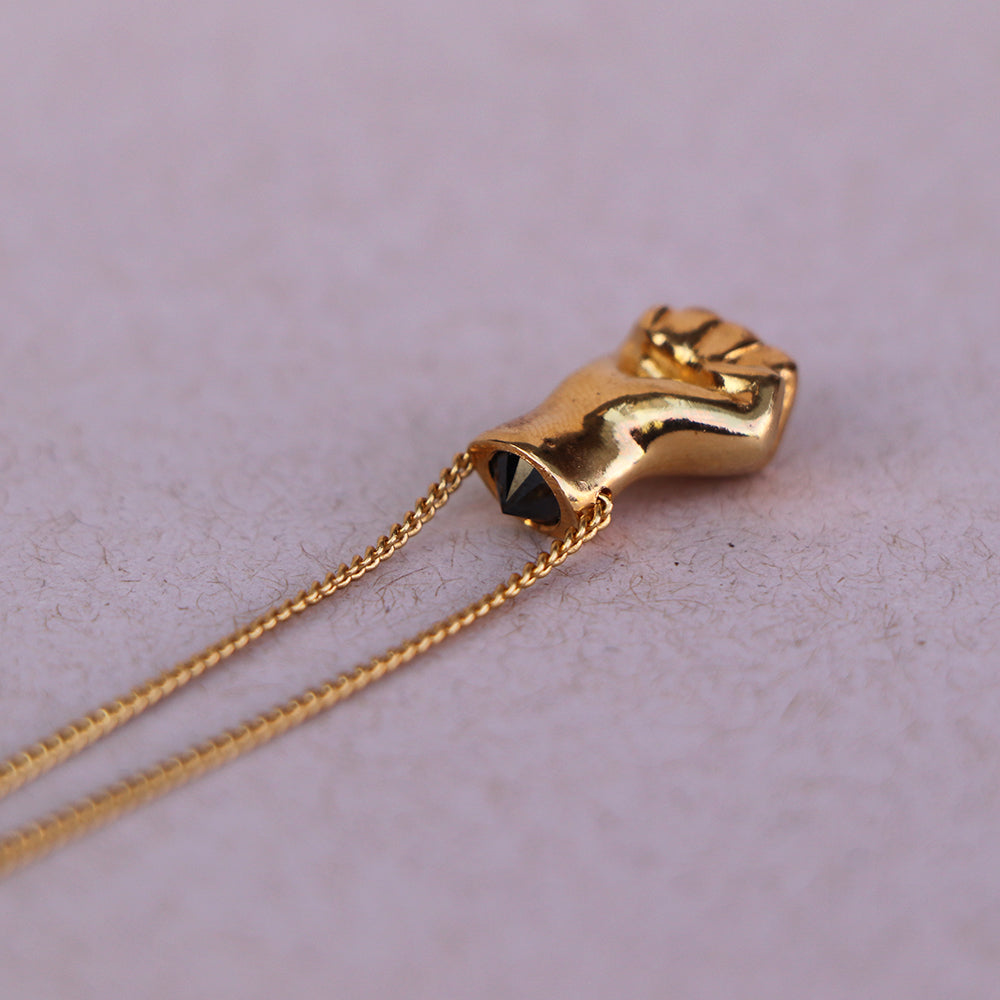 Mute collar power chapa de oro